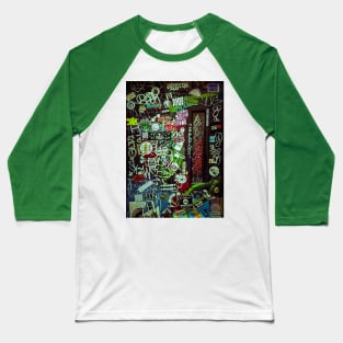 Green Sticker Art Graffiti Tag NYC Baseball T-Shirt